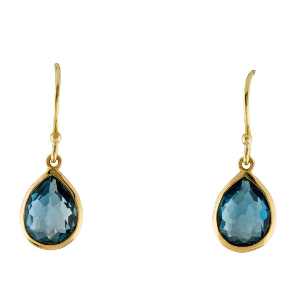 IPPOLITA 18K 750 YELLOW GOLD TOPAZ DANGLE DROP EARRINGS